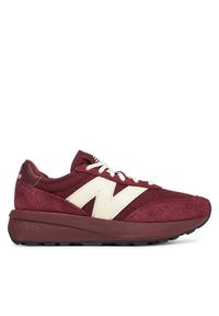 New Balance Sneakersy U370PA Bordowy. Kolor: czerwony. Materiał: skóra, zamsz