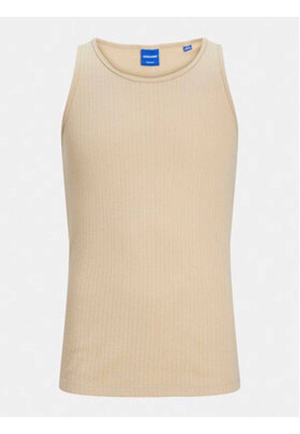 Jack & Jones - Jack&Jones Tank top Havana 12251771 Beżowy Regular Fit. Kolor: beżowy. Materiał: bawełna