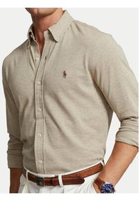 Polo Ralph Lauren Koszula 710654408119 Beżowy Regular Fit. Typ kołnierza: polo. Kolor: beżowy. Materiał: bawełna #3