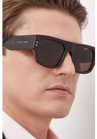 Gucci okulary przeciwsłoneczne męskie kolor brązowy. Kolor: brązowy #4