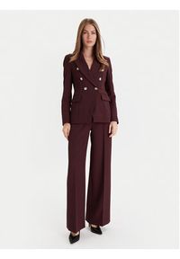 Maryley Marynarka 25IB139/43BU Bordowy Regular Fit. Kolor: czerwony. Materiał: syntetyk #3