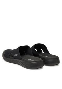skechers - Skechers Klapki On-The-Go 600-Oceanside 140003/BBK Czarny. Kolor: czarny. Materiał: materiał #2