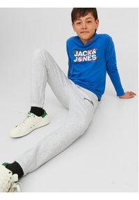 Jack&Jones Junior Spodnie dresowe 12237403 Szary Slim Fit. Kolor: szary. Materiał: syntetyk #5