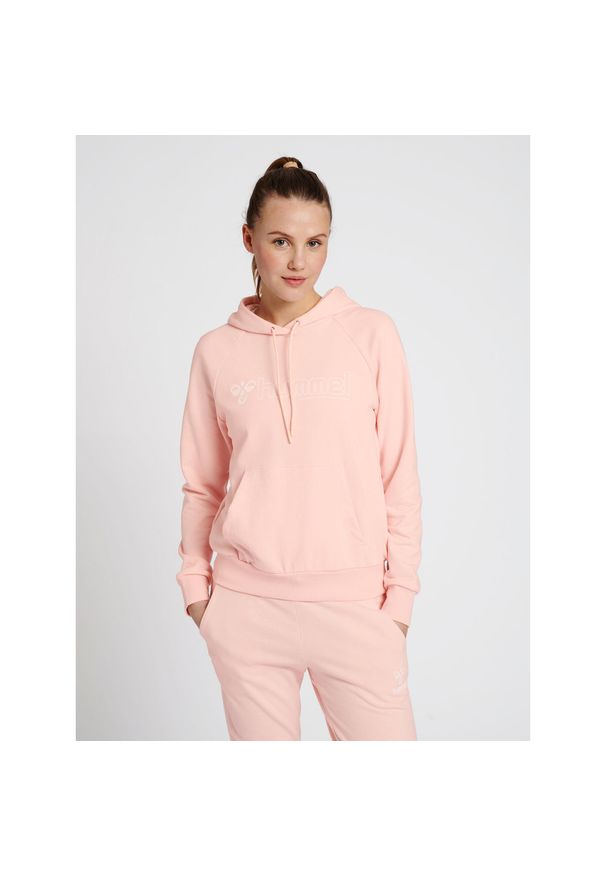 Damska bluza z kapturem Hummel Noni 2.0. Typ kołnierza: kaptur. Kolor: biały. Materiał: bawełna, poliester. Długość rękawa: raglanowy rękaw. Sport: piłka ręczna