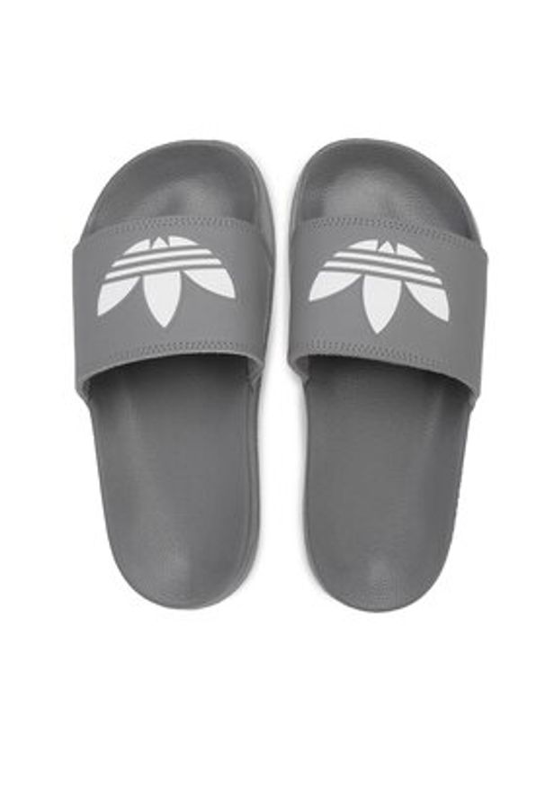 Adidas - adidas Klapki adilette Lite FU7592 Szary. Kolor: szary. Materiał: skóra