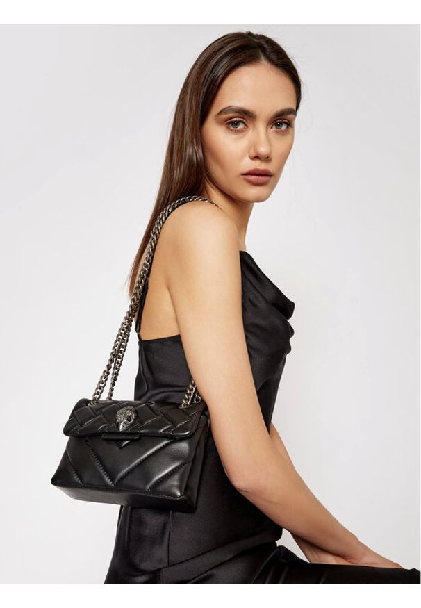 Kurt Geiger Torebka Mini Kensington 1470800109 Czarny. Kolor: czarny. Materiał: skórzane