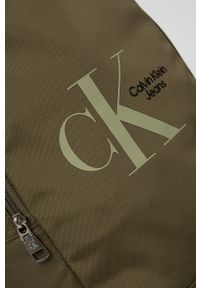 Calvin Klein Jeans plecak K50K508889.PPYY męski kolor zielony duży z nadrukiem. Kolor: zielony. Materiał: włókno, materiał. Wzór: nadruk #5