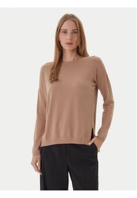 Kontatto Sweter 3M0800C Beżowy Regular Fit. Kolor: beżowy. Materiał: syntetyk