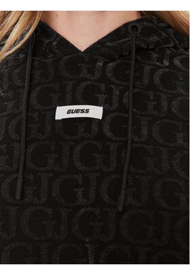 Guess Bluza Gj Logo V4RQ14 KC2W0 Czarny Regular Fit. Kolor: czarny. Materiał: bawełna