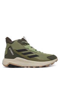 Adidas - adidas Trekkingi Terrex Anylander Mid Hiking Shoes JR6596 Zielony. Kolor: zielony. Materiał: materiał. Model: Adidas Terrex. Sport: turystyka piesza #1