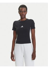 Adidas - adidas T-Shirt Essentials 3-Stripes JC8325 Czarny Slim Fit. Kolor: czarny. Materiał: bawełna