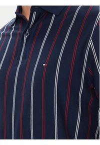 TOMMY HILFIGER - Tommy Hilfiger Polo Vertical MW0MW35627 Granatowy Regular Fit. Typ kołnierza: polo. Kolor: niebieski. Materiał: bawełna