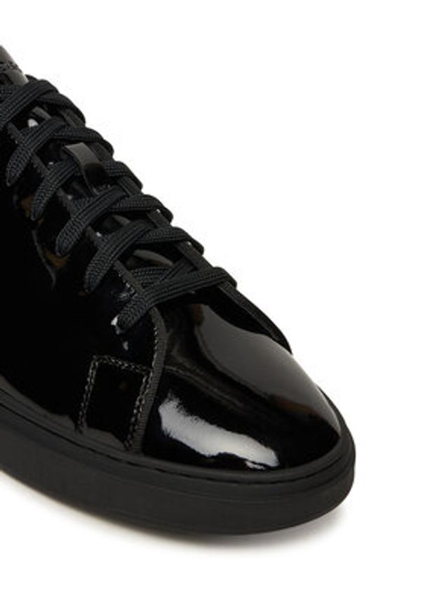 BOSS Sneakersy Kieran 50552854 Czarny. Kolor: czarny. Materiał: skóra, lakier