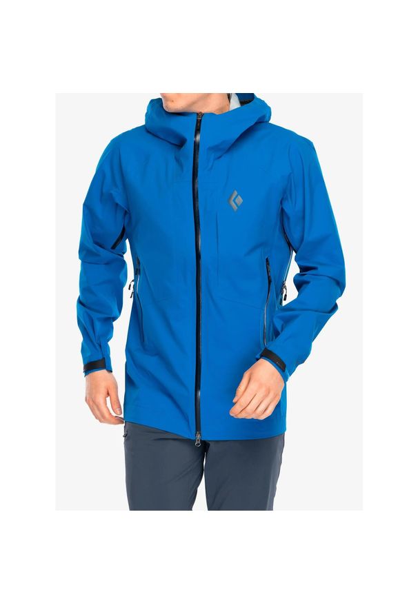 Kurtka z membraną męska Black Diamond Highline Stretch Shell. Kolor: niebieski. Sport: turystyka piesza