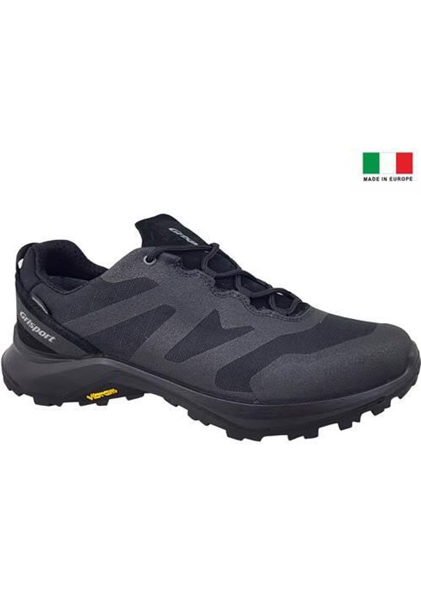 Buty trekkingowe męskie Grisport 14705A46TN. Kolor: czarny. Materiał: guma, syntetyk, materiał, skóra, tkanina. Szerokość cholewki: normalna