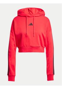 Adidas - adidas Bluza Essentials 3-Stripes IS6997 Czerwony Regular Fit. Kolor: czerwony. Materiał: syntetyk #8