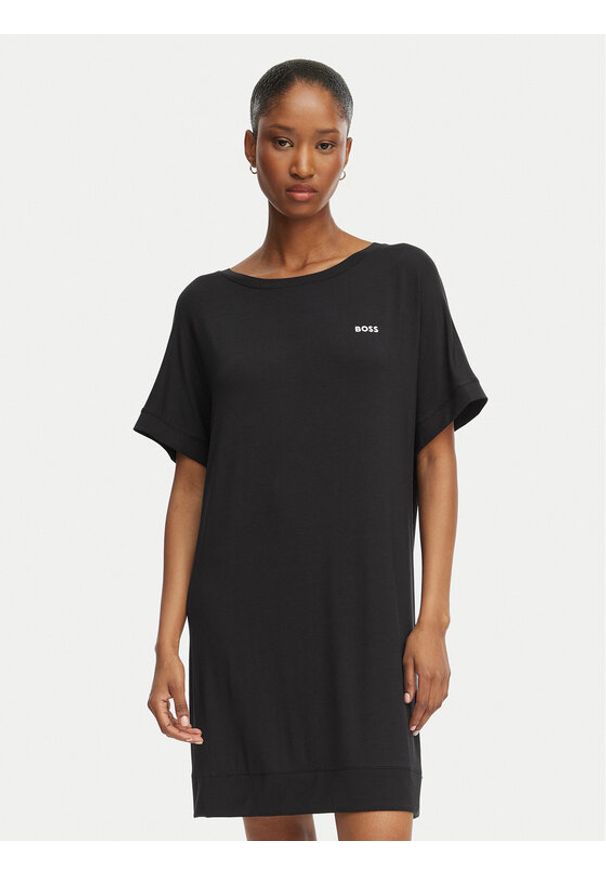 BOSS Sukienka codzienna Element 50561000 Czarny Regular Fit. Okazja: na co dzień. Kolor: czarny. Materiał: wiskoza. Typ sukienki: proste. Styl: casual