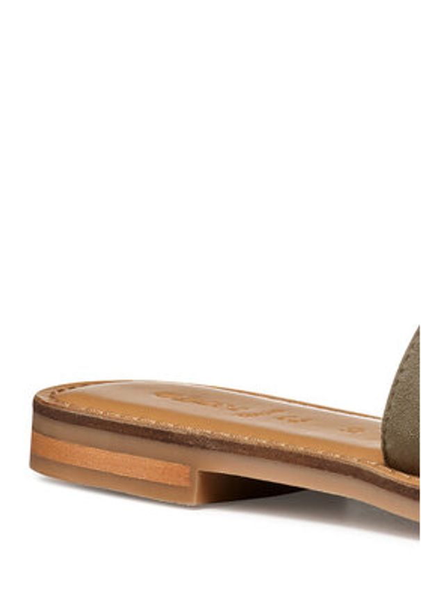 Geox Klapki D Maddalusiac D55YML 00021 C3016 Khaki. Kolor: brązowy. Materiał: zamsz, skóra