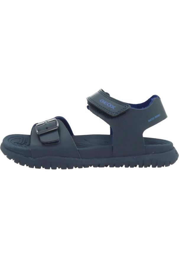 Sandały Geox Model J Sandal Fusbetto Bo Kolor Niebieski. Kolor: niebieski. Materiał: skóra, syntetyk