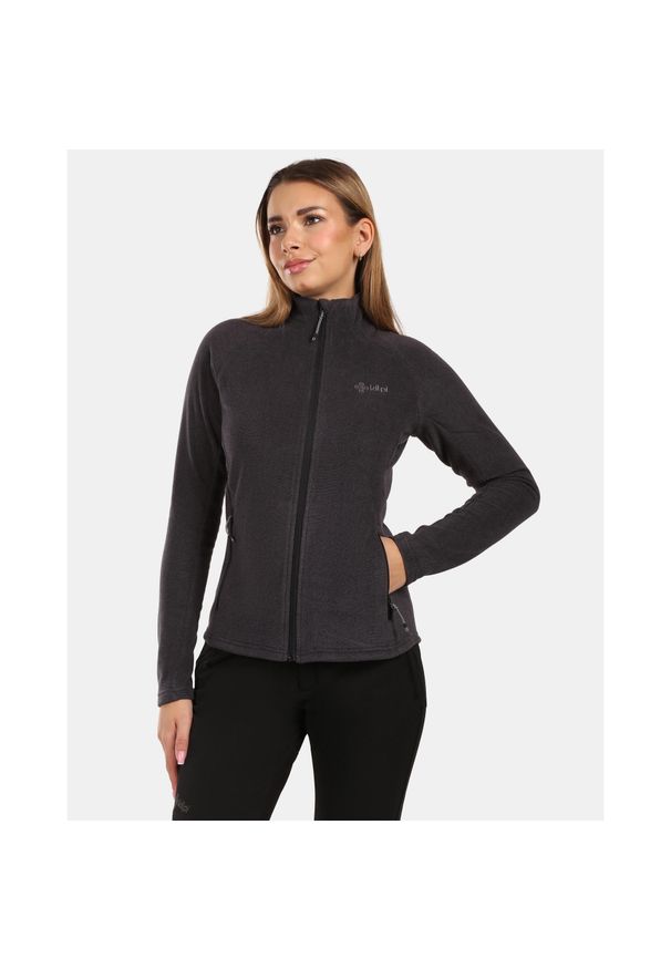 Damska polarowa warstwa środkowa Kilpi GLAMER-W. Kolor: czarny. Materiał: polar. Sezon: zima. Sport: narciarstwo