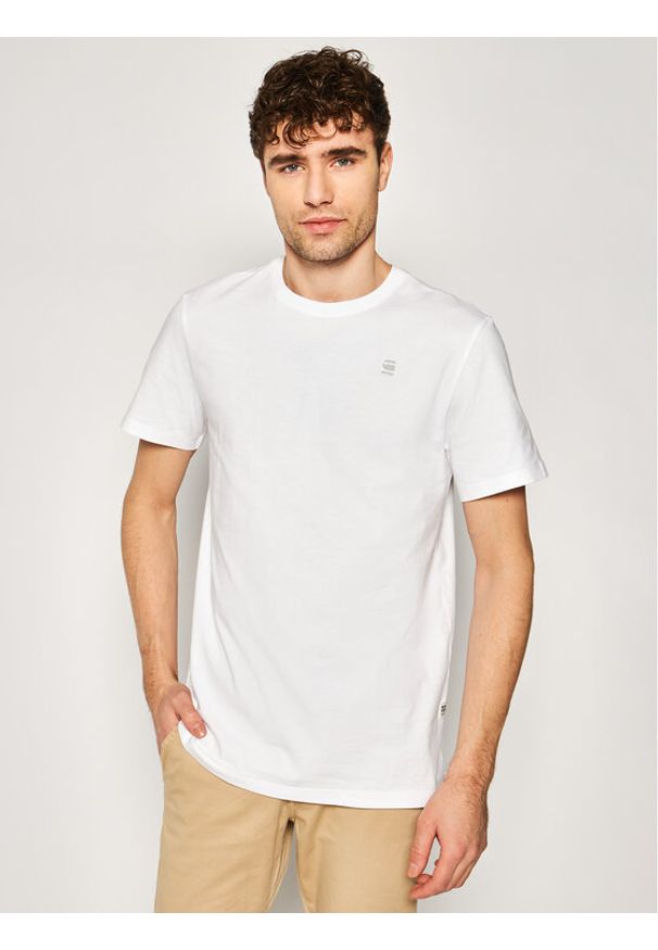 G-Star RAW - G-Star Raw T-Shirt Base-S D16411-336-110 Biały Regular Fit. Kolor: biały. Materiał: bawełna