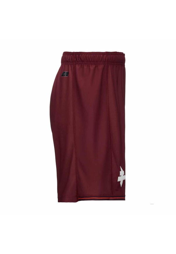 Kappa - Szorty Metz Kombat Ryder 2023/24. Kolor: czerwony, pomarańczowy, fioletowy, wielokolorowy. Sport: piłka nożna