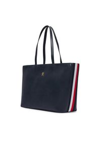 TOMMY HILFIGER - Tommy Hilfiger Torebka Im Latam Corp Tote AW0AW17322 Granatowy. Kolor: niebieski. Materiał: skórzane #3