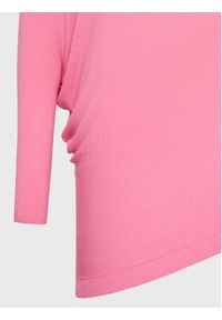 Kontatto Sweter 3M9008 Różowy Regular Fit. Kolor: różowy. Materiał: wiskoza #4