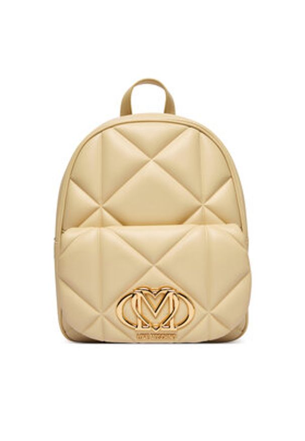 Love Moschino - LOVE MOSCHINO Plecak JC4037PP1OLC0129 Beżowy. Kolor: beżowy. Materiał: skóra