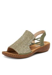 Rieker Sandały 60843-52 Zielony. Kolor: zielony. Materiał: materiał, syntetyk #4