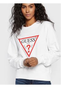 Guess Bluza Original W2YQ16 KBA10 Biały Regular Fit. Kolor: biały. Materiał: bawełna #4