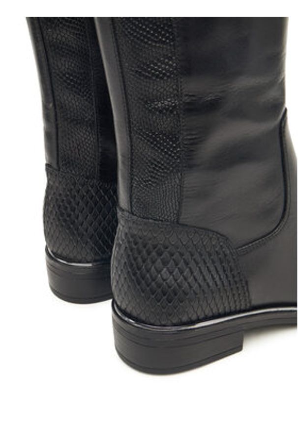 Caprice Oficerki 9-25525-45 Czarny. Kolor: czarny. Materiał: skóra