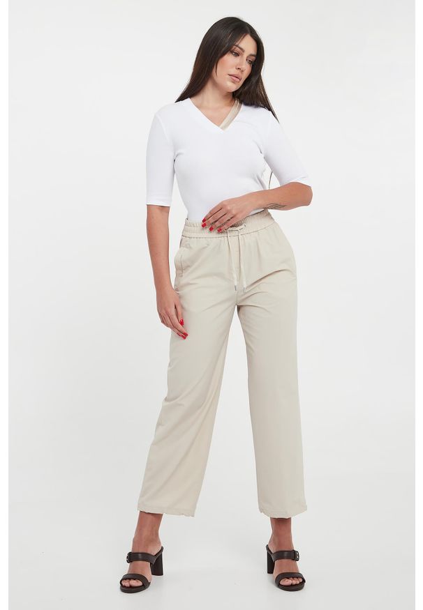 PESERICO - T-shirt damski prążkowany PESRICO. Materiał: prążkowany