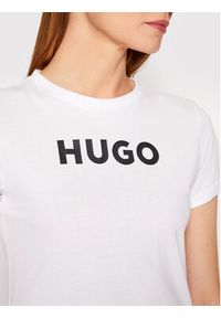 Hugo T-Shirt 50473813 Biały Slim Fit. Kolor: biały. Materiał: bawełna #3