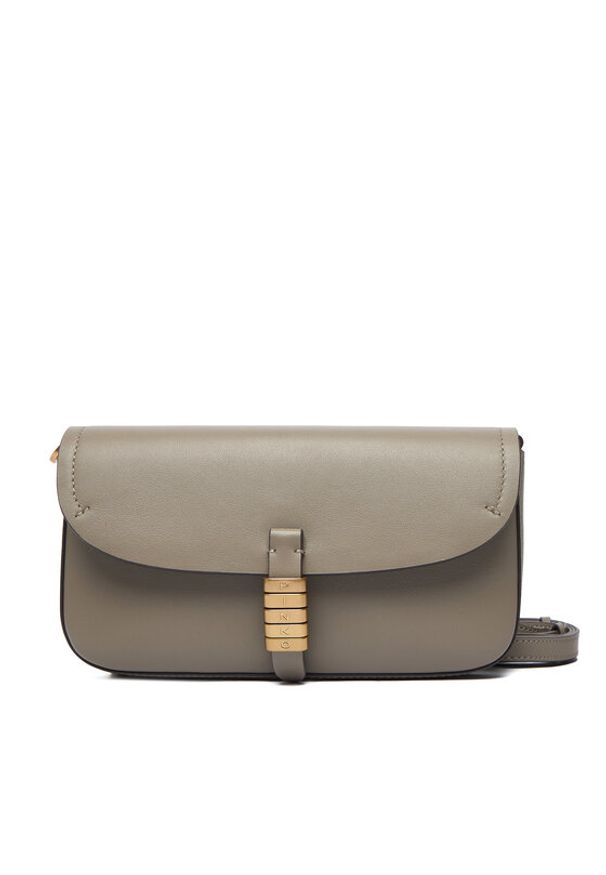 Pinko - PINKO Torebka Saddle Flat AI 25-26 PCPL 105349 A1ZX Szary. Kolor: szary. Materiał: skórzane