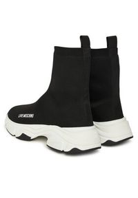 Love Moschino - LOVE MOSCHINO Sneakersy JA15386G0NIY8000 Czarny. Kolor: czarny. Materiał: materiał #3