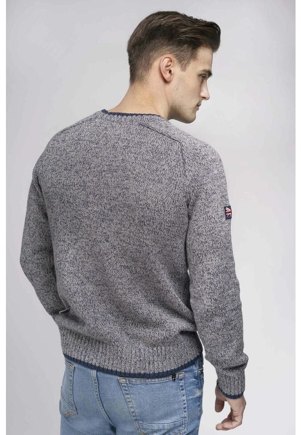 Bluza Lonsdale Borden. Kolor: szary. Materiał: bawełna, poliester. Wzór: nadruk