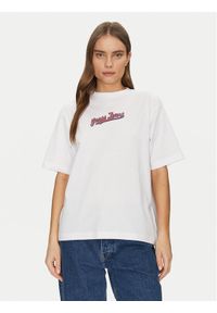 Guess Jeans T-Shirt W5GI29 K8HM0 Biały Regular Fit. Kolor: biały. Materiał: bawełna