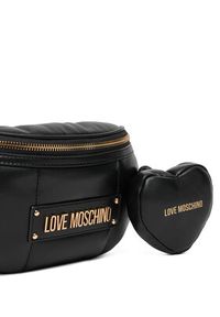 Love Moschino - LOVE MOSCHINO Saszetka nerka JC4323PP0NKM100A Czarny. Kolor: czarny. Materiał: skóra