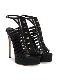 Elisabetta Franchi Sandały SA-92L-62E2-V790 Czarny. Kolor: czarny. Materiał: materiał #4