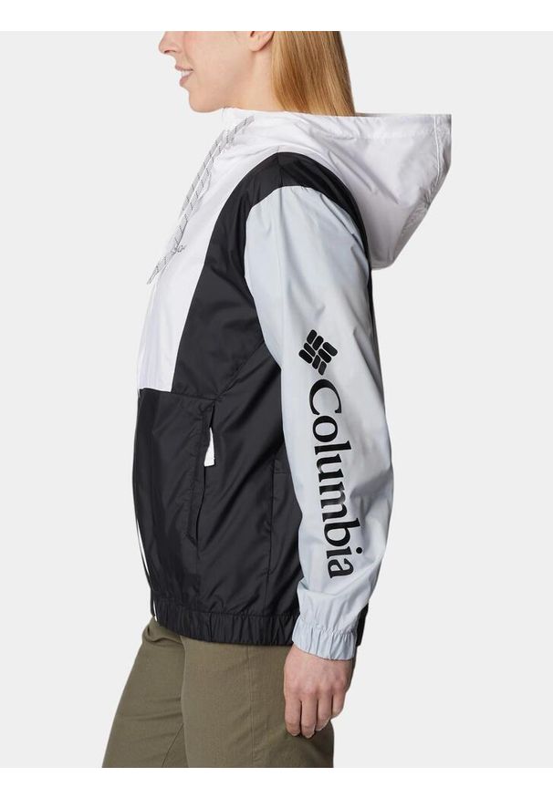 columbia - Wiatrówka damska Columbia Lily Basin II. Kolor: biały, niebieski, czarny, wielokolorowy. Materiał: softshell. Sport: turystyka piesza
