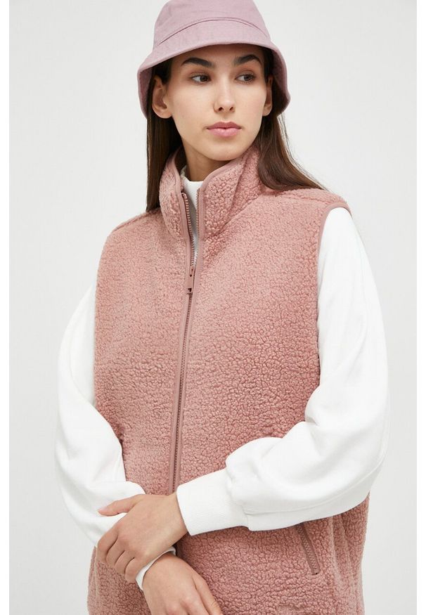 Jack Wolfskin bezrękawnik damski kolor różowy przejściowy. Kolor: różowy. Długość rękawa: bez rękawów