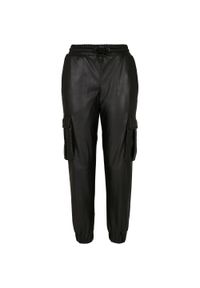 Urban Classics - Spodnie Cargo Damskie Ze Skóry Ekologicznej. Kolor: czarny. Materiał: skóra ekologiczna. Długość: długie #1