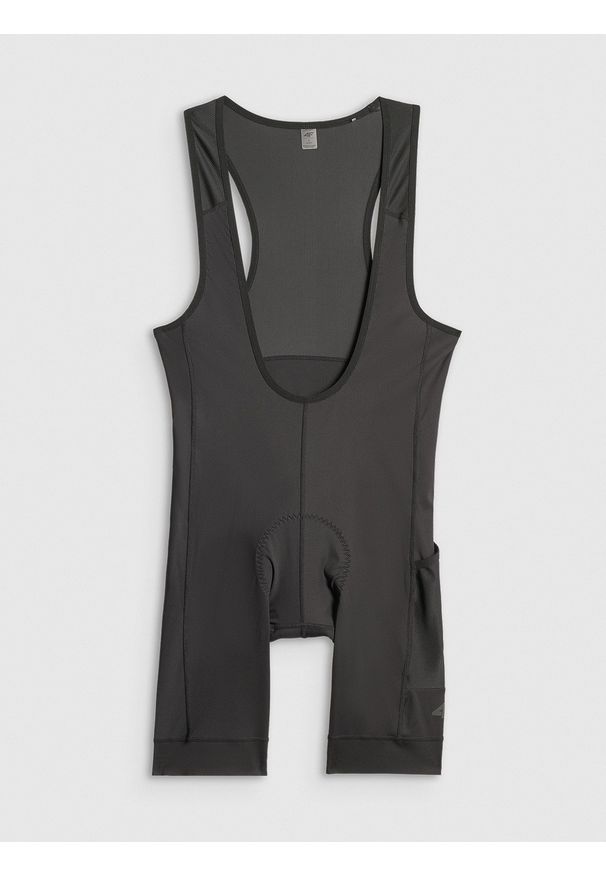 4f - 4F Spodenki kolarskie z żelową wkładką męskie - czarne M. Kolor: czarny. Materiał: włókno, materiał. Długość: długie. Sport: kolarstwo