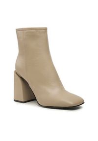 Pinko - PINKO Botki Tea Tronchetto PE 23 BLKS1 100664 A0N9 Beżowy. Kolor: beżowy. Materiał: skóra #6