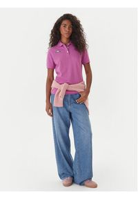 Kappa Polo Logo Sharas Wss 302B3C0 Fioletowy Regular Fit. Typ kołnierza: polo. Kolor: fioletowy. Materiał: bawełna #4