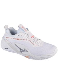 Damskie buty halowe Mizuno Wave Stealth Neo. Kolor: różowy, wielokolorowy, biały. Materiał: syntetyk, materiał. Model: Mizuno Wave. Sport: piłka ręczna #1