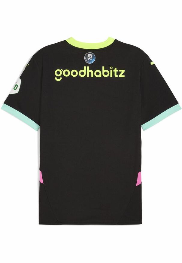 Puma - Koszulka wyjazdowa PSV Eindhoven 2024/25. Kolor: żółty, wielokolorowy, czarny. Sport: piłka nożna
