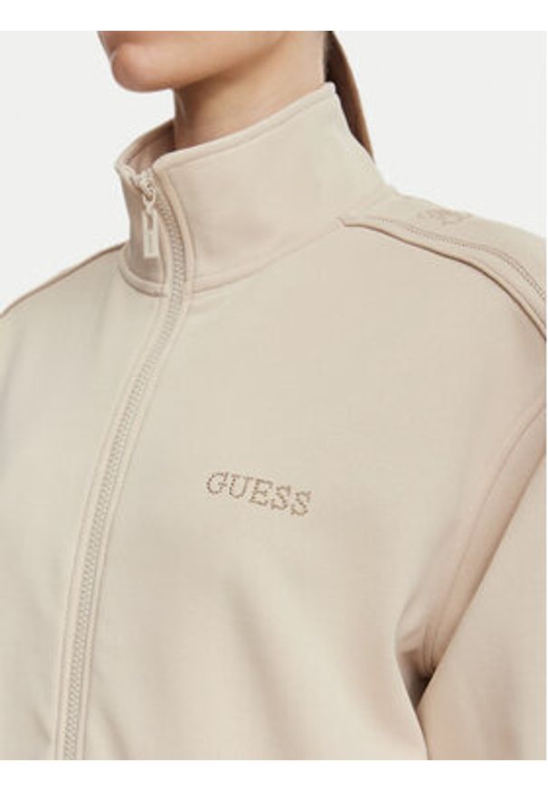 Guess Bluza V5BQ15 KCX22 Beżowy Regular Fit. Kolor: beżowy. Materiał: syntetyk
