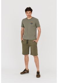 Aeronautica Militare - AERONAUTICA MILITARE Męskie dresowe bermudy zielone, Rozmiar XXL. Kolor: zielony. Materiał: dresówka, bawełna. Wzór: haft #5